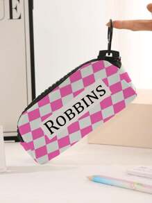 1 pieza Estuche de lápices personalizado, bolsa de almacenamiento personalizada, puedes personalizar tu diseño único (foto, nombre, ilustración), bolsa de cosméticos con cremallera ligera, caja de lápices, estuche de lápices clásico, adecuado para la escuela/estudiantes/vuelta al colegio