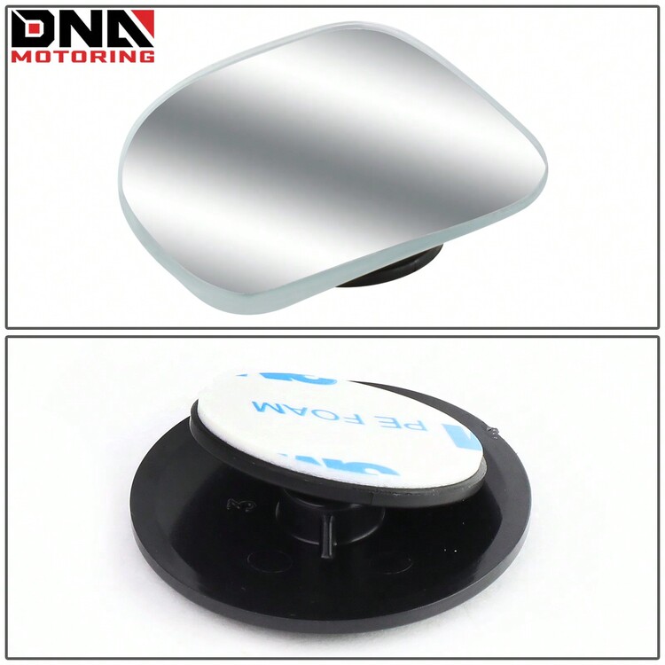 2Pcs 2"Adjustable Corner Style Convex Back/Rear Tow Side View Blind Spot Mirror - Silver - View 6