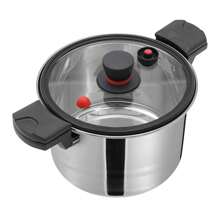 Pressure Cooker With 7.4 Quart Hard Anodized For Gas And Induction Cooktops, 201 Stainless Steel Micro-Pressure Canner With Spring Valve Devices Fast Cooking Pot - White - View 3