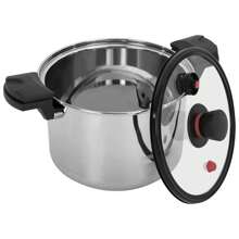 Pressure Cooker With 7.4 Quart Hard Anodized For Gas And Induction Cooktops, 201 Stainless Steel Micro-Pressure Canner With Spring Valve Devices Fast Cooking Pot - White - View 6