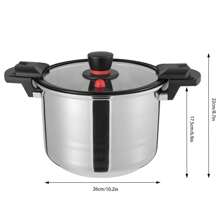 Pressure Cooker With 7.4 Quart Hard Anodized For Gas And Induction Cooktops, 201 Stainless Steel Micro-Pressure Canner With Spring Valve Devices Fast Cooking Pot - White - View 4