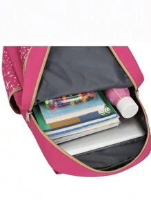 星星图案组合背包套装，方便上学、旅行、购物、书包、开学第一天的学院风时尚书包套装