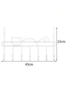 Perchero Gancho Para Puerta Colgador De Ropa - Negro - Ver 2