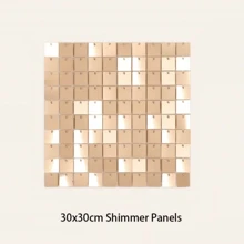 5/24片装 30*30厘米闪光墙面背景布，彩虹银色亮片背景，闪亮背景布，适用于生日、周年纪念、婚礼、订婚装饰