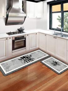 [Surdimensionné] 1 pièce Tapis de sol de cuisine - Tapis de cuisine anti-fatigue pour l'automne et l'hiver, confortable pour se tenir debout - Imperméable, facile à nettoyer, ensemble de tapis de cuisine épais antidérapants, convient pour la maison, le bureau, l'évier, la buanderie