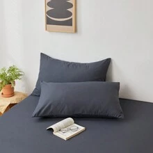 2 件标准/大号枕套套装 - 轻质、超柔软且易于护理的毛绒超细纤维枕套 - 可机洗优质枕头保护套 - 防污、防过敏信封封口枕套（19.2 英寸 X 29.1 英寸，白色、黑色、灰色 - 不含枕芯） - 多色 - 查看 18