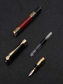 1pc Retro Style Business Signature Fountain Pen With Black And Red Colors To Choose From  Business Gift Fountain Pen Suitable For Office Signature Learning And Writing - Multicolor - View 8