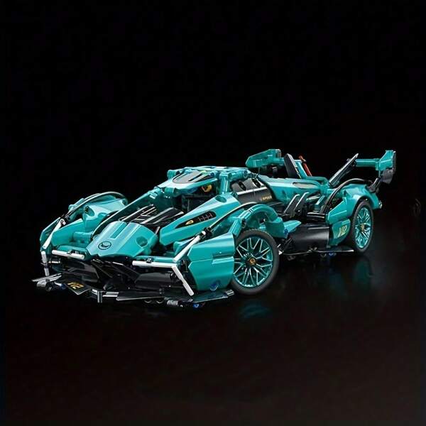 2024 Novos Blocos de Construção de Montagem de Alta Dificuldade Compatível Preto Ouro Magical Domain Racing Car Modelo Blocos de Construção Brinquedo 9300A