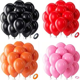 50 piezas Globos de látex multicolores, globos redondos de helio de 5/10/12 pulgadas para decoración de fondo de fiesta de boda, graduación, aniversario