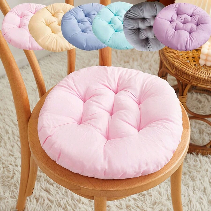 1 件圆形椅垫座椅，圆形加厚椅垫座椅垫枕头适用于花园露台家庭厨房办公室或汽车坐垫 - 柔软透气防滑办公椅垫椅垫适用于餐厅、盘腿蒲团、日式纯色地垫、冥想、凸窗柔软透气坐垫、时尚家居装饰