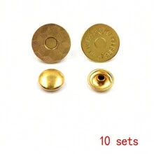 10 Chiếc Đinh Tán Hai Mặt Mỏng Hoa Khóa Từ Tính, Khóa Từ, Đường Kính 18 Mm, Cho Túi Xách Và Phụ Kiện - Nhiều màu - Xem 11