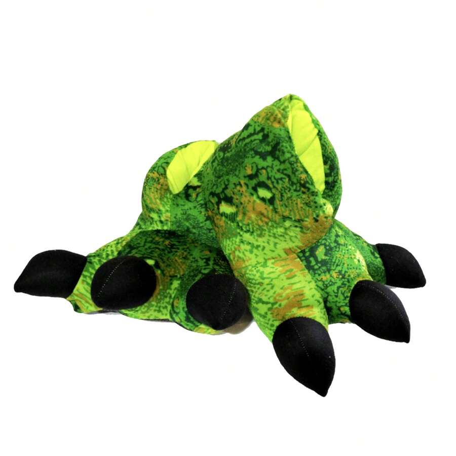 pantuflas dinosaurio velocirraptor - verde limon - Ver 1