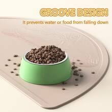 1 tấm thảm ăn bằng silicon có thể gấp lại dành cho thú cưng, thiết kế tối giản dành cho mèo và chó - Nhiều màu - Xem 2