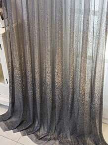 1pc Luxury Sequin Embellished Sheer Curtain For Bedroom, Living Room, Balcony