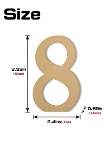1 Stück minimalistische natürliche Holzzahl Dekoration, handgefertigter Holzschmuck geeignet für Zuhause, Bars, Fotografie-Requisiten, tolle Geschenke