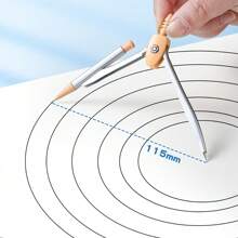 7 件套尺子套装尺子三角尺量角器橡胶圆规学生文具学校用品返校数学用品