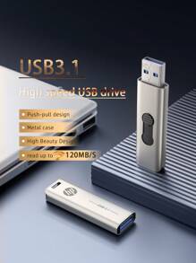 HP HP 256GB 128GB USB 3.2 Flash Drive,Metal Shell USB Drive, With Lanyard USB/Type-C Adapter