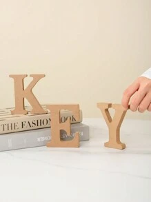 1pc Wooden Crafted English Letter Decor Piece, Suitable For Home, Living Room, Reception Counter Best Gifts Birthday Graduation