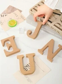 1pc Wooden Crafted English Letter Decor Piece, Suitable For Home, Living Room, Reception Counter Best Gifts Birthday Graduation