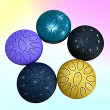 1 pieza Tambor Handpan etéreo de 6 pulgadas con 11 notas, instrumento para principiantes, regalo de Halloween/Navidad - Multicolor - Ver 8