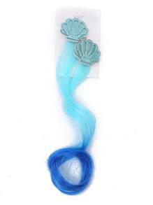 10pcs Girls Mermaid Princess Ocean Shell Colorful Ombre Curly Hair Clips Hair Accessories - Multicolor - View 6