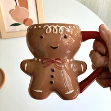 300ml Gingerbread Man Christmas Mug 3D Gingerbread Man Ceramic Cup Milk Coffee Water Cup Mug Gift,Home Decor,Kitchen Decor Decor,Room Decor,Christmas Decor,Party Decor,Decorative Crafts,Desk Ornaments,Table Decorative Ornaments,Party Gift Decorations,Christmas Decorations,Christmas Gift.