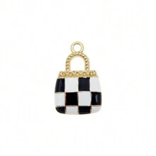 6Pcs Enamel Women Purse Bag Charms Pendant For Jewelry Bracelet Making Craft Findings Bulk