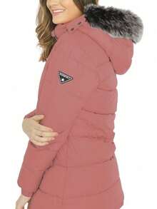Women's Hooded Jacket With Plush Hat Roosevelt51 - 粉色 - 查看 3