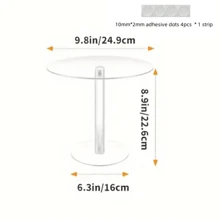 1/3/6 pièces Support à gâteau en acrylique, présentoir rond transparent pour cupcakes pour table de dessert, support surélevé pour gâteaux, desserts, cupcakes, bonbons pour mariage, événement, anniversaire, support pour cupcakes, desserts, gâteaux, pizza, cuisine, cadeau de Noël