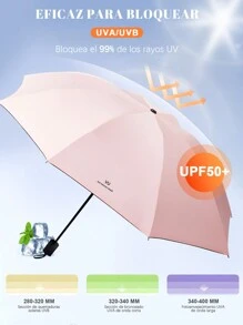 CasaBella Paraguas,Paraguas automático,Sombrilla Plegable Automática para Exterior de 8 Costillas, Protección Solar y Contra Rayos UV, Resistente al Agua y al Viento, Compacta y Portátil, Mini Paraguas,Ideal Para Salir, Protege Contra Quemaduras Solares y Lluvias, Perfecto Para Viajes, Trabajo y Escuela, Seguro y Resistente - Rosa - Ver 6