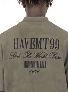 MT99 T-shirt z haftowanym zamszem i dzianiną z krótkim rękawem American Streetwear Crop Top dla par