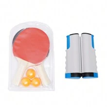 Table Tennis Table, Table Tennis Table Indoor/Outdoor (152 X 76 X 76 Cm) Portable Table Tennis Table Foldable With Bat, Table Made Of MDF Board And Aluminum Alloy - Blue - View 3