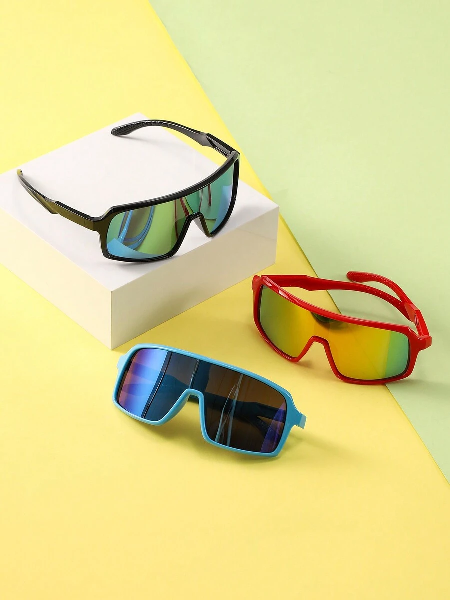 1 Cặp Kính Phân Cực Thời Trang Cho Trẻ Em, Thiết Kế Thời Trang Nhiều Màu Sắc, Dễ Thương & An Toàn Cho Các Môn Thể Thao Ngoài Trời - Nhiều màu - Xem 1