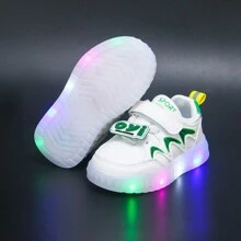1 双新童鞋：1 双幼儿帆布鞋，1 双发光小白鞋，1 双儿童运动鞋，1 双婴儿运动鞋，1 双帆布鞋，1 双软底幼儿鞋，1 双舒适中性婴儿鞋，1 双男婴户外鞋，鞋垫长度 13-18.3 厘米，时尚百搭儿童鞋 - 綠色 - 查看 22