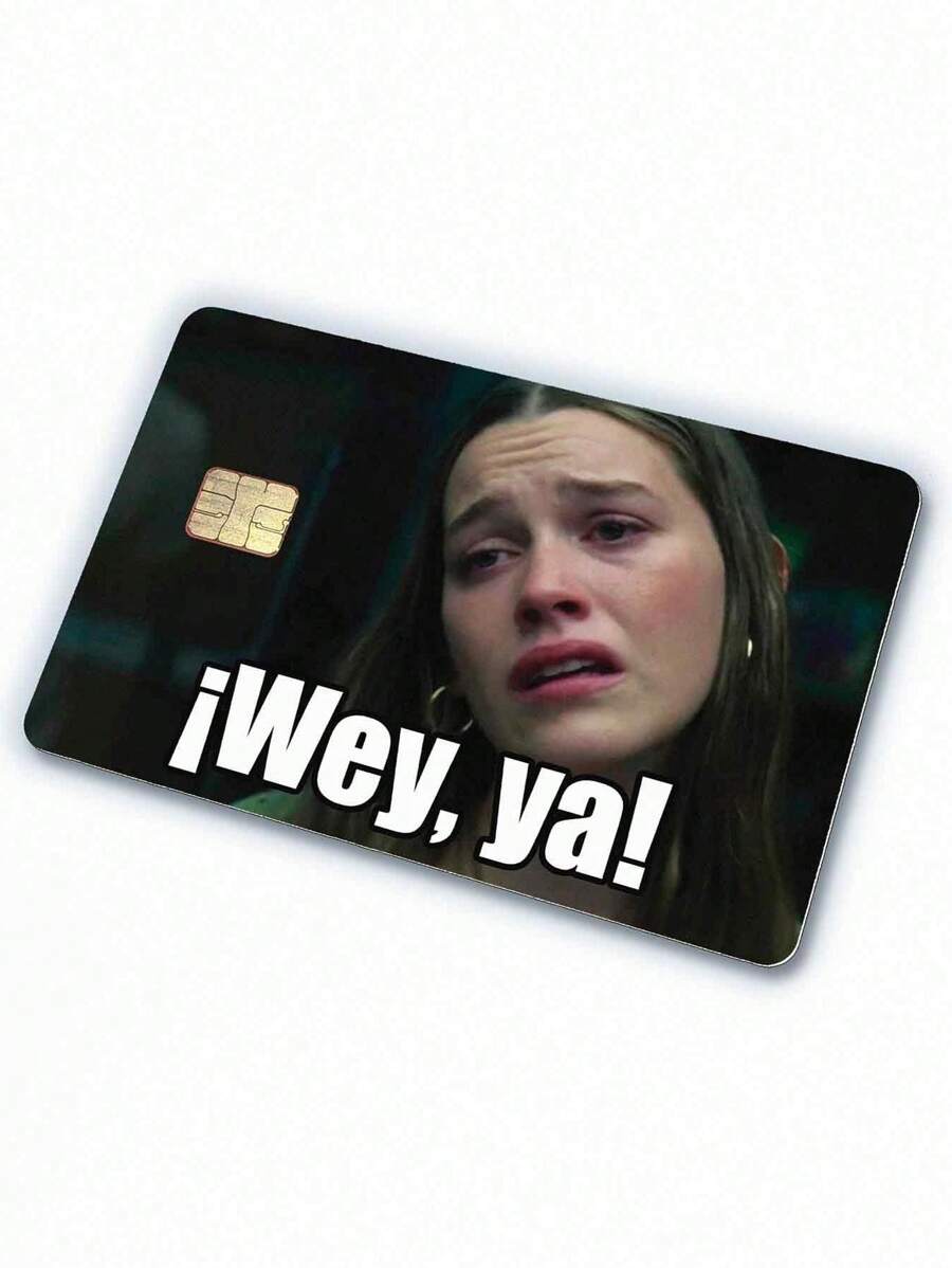 Sticker Para Tarjeta Wey ya! Debito, credito o transporte - Negro - Ver 1