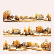 1 Roll Removable 4 Season Landscape Decoration Scrapbooking DIY Sticker Tape For Journal, Album - Multicolor - View 16