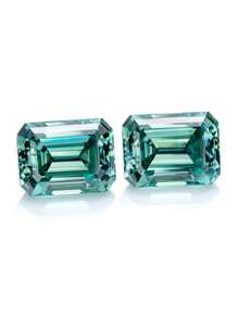 1 pieza Diamante suelto de moissanite verde de alta calidad con forma asimétrica VVS apto para montaje de joyas, aretes