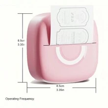 Máy in nhiệt Bluetooth không dây bỏ túi mini, có thể sạc lại để in hình ảnh, văn bản, nhãn, nhãn dán - Hồng - Xem 3