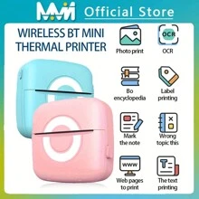 Máy in nhiệt Bluetooth không dây bỏ túi mini, có thể sạc lại để in hình ảnh, văn bản, nhãn, nhãn dán - Hồng - Xem 2