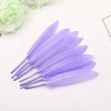 50 Buah Bulu Angsa 10-15cm Aneka Warna, Bulu Lurus Kecil untuk Dekorasi Perhiasan Pesta Pernikahan, Kerajinan Tangan DIY Berwarna-warni - MultiWarna - View 13