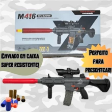 Toy Automatic Nerf Dart Launcher Rifle Machine Gun - Negro - Ver 6