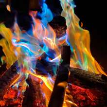 1pc 10g Magical Flames, Magical Colorful Fire Packs, Burning Color Reaction, Colorful Flame Color Changing Powder, Flame Dye Powder, Magic Props Colorful Powder, Party Carnival Day Gift, Venue Decoration Toys, Wedding Games, For Outdoor Campfires Bonfires Fire Pits Fireplaces Camping Accessories