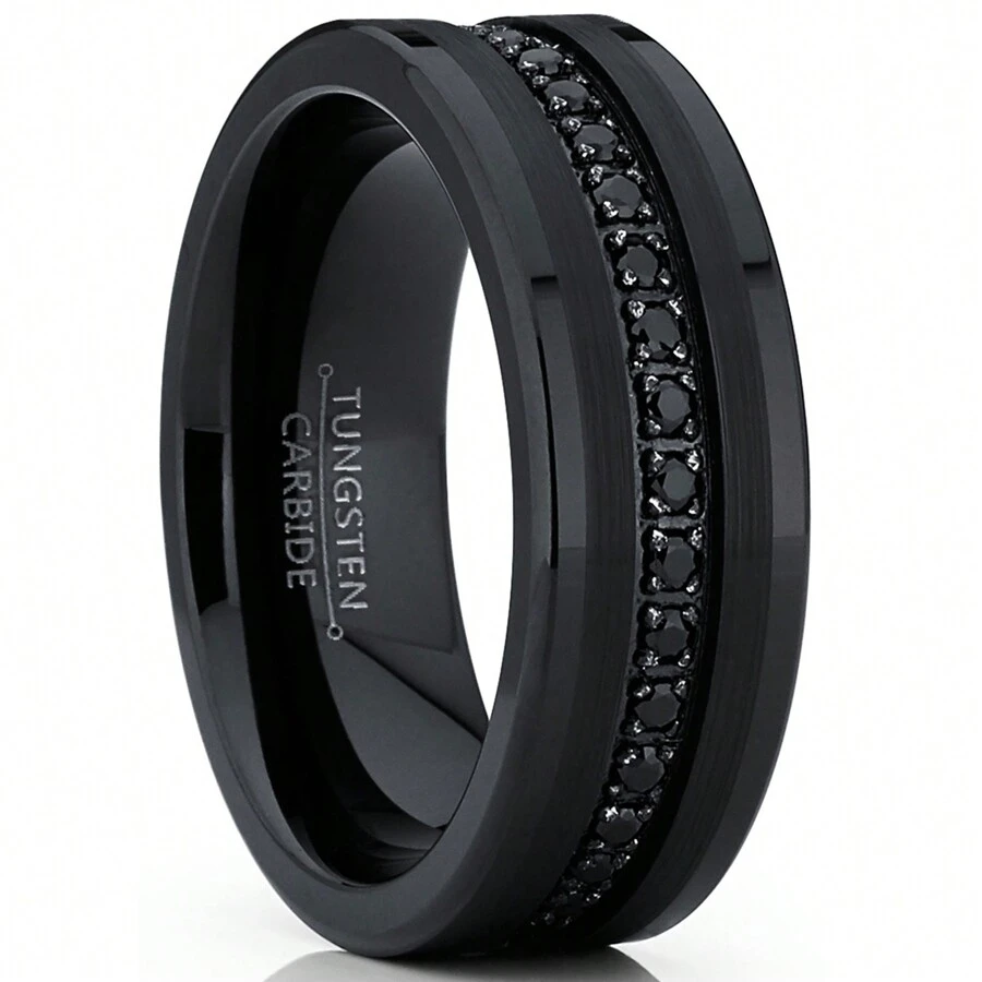 Anillos Moda Nupcial - Negro - Ver 1