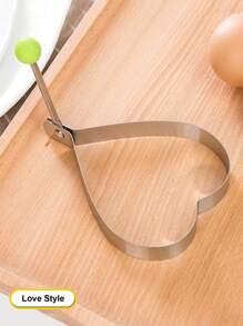1 pieza Anillo para panqueques de huevo, anillo para huevos con forma de dibujos animados, herramienta de freír huevos de acero inoxidable grueso, molde para huevos escalfados, molde para desayuno con forma de amor DIY, creativo molde para freír huevos, modelo para panqueques de papa - Multicolor - Ver 16