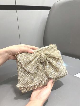 Woman's Bag Luxury Designer Purses And Handbag Handmade Shiny Rhinestone Shoulder  Banquet Bags