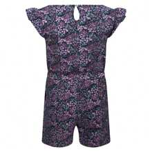 Regatta Childrens/Kids Dasie Ditsy Print Ruffle Playsuit (Navy) - Navy Blue - View 2