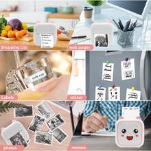 Sticker Printer - Mini Thermal Printer, Portable Inkless Sticker Maker, Bluetooth Pocket Phone Printer,  Thermal Label Printer For Learning Assistance, Study Notes, Journal - Blue - View 5