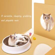 1pc Corrugated Cardboard Cat Scratching Board & Cat House Combo, Moisture-Proof &  Cat Toy - Multicolor - View 1