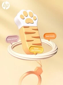 HP USB Flash Drive USB 2.0 Flash Drive Memory Stick USB Drive Jump Drive USB Storage Flash Drive Pen Drive Thumb Drive USB Flash Drive Portable Large Capacity Pen Drive 32GB, 64GB For Desktop Laptop Keychain, Cute Cat Paw Pendant Memory Drive Ideas, Gift Mobile USB Drive - Blue - View 9