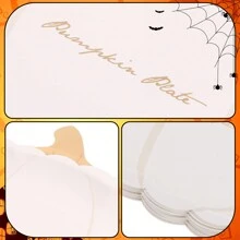 20 Pcs Disposable Pumpkin Paper Plates Lovely Paper Plates (Assorted Color)Home Room Decoration - White - View 4